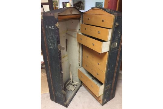 Gentleman S Travelling Wardrobe Trunk Having Various Drawer