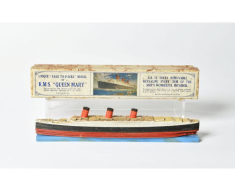 Unique Take To Pieces Model, R.M.S. Queen Mary, 31 cm, min. LM, Okt, komplett