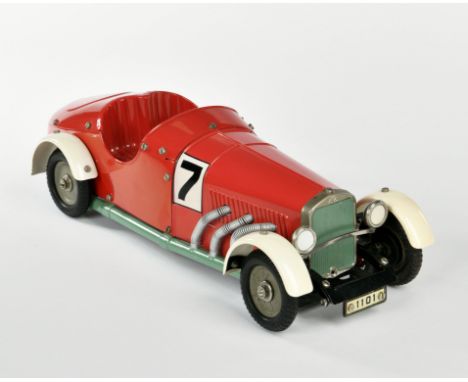 Märklin, Baukasten Rennwagen 1107 R, Germany VK, Blech, UW ok, Teil der Kardanwelle fehlt sonst Z 1