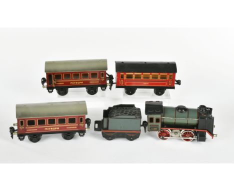 Märklin, Lok R 12880 mit Tender + 3 Wagen, Germany VK, Spur 0, Z 2+/2-