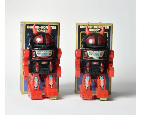 2x Empire Monster Robot, Taiwan, 26 cm, Kst, Okt, Z 1-2