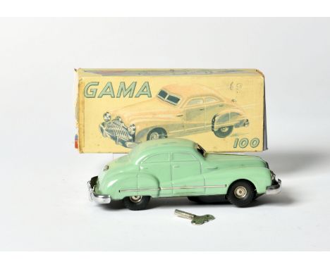 Gama, Schuco, Patentauto 100, US Z. Germany, 17 cm, Blech, UW ok, Okt Z 2-, Z 1