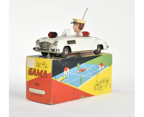 Gama, Comic Mercedes 190 SL Police, W.-Germany, Blech, min. LM, Okt, Z 1-2