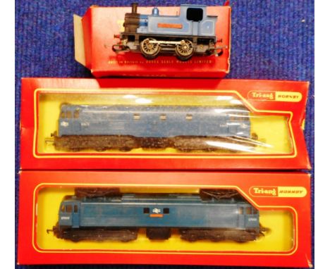 Tri-ang Hornby. R.357 A1A-A1A Diesel Electric Loco. D5572, blue, British Rail. R.351 Co-Co Class EM2 Electric Loco. 27000 "El