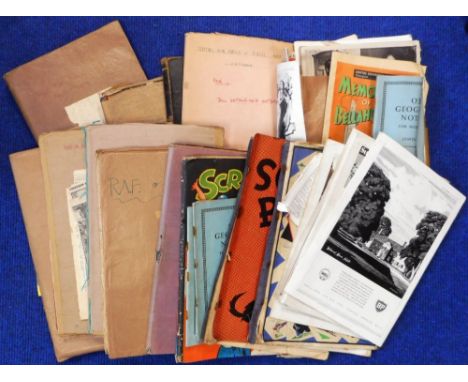 Large collection of WWII scrapbooks of newspaper cuttings concerning R.N. and Army.