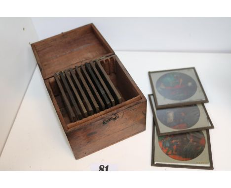 Boxed collection of assorted magic Lantern slides 
