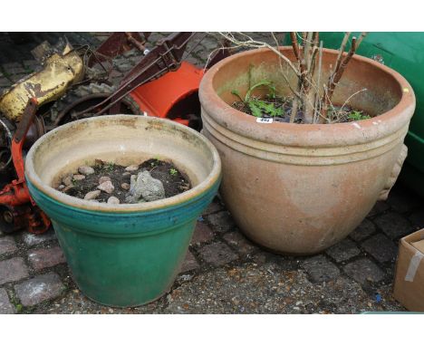 Terracotta Planter and a Glazed planter 