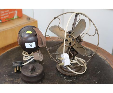 Vintage Bandolero Desk fan and a Antique metal desk fan 