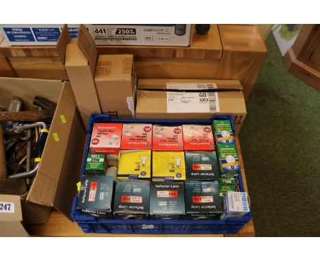Collection of assorted Light bulbs and Reflector Light bulbs 