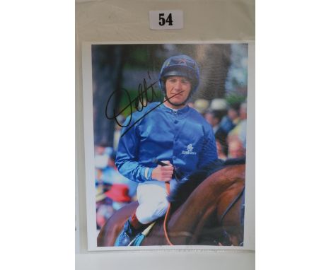 Unframed Photographic print of Frankie Dettori signed with COA 