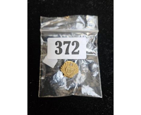 9ct Gold BP Pin with Single Diamond setting 4.5g total weight 