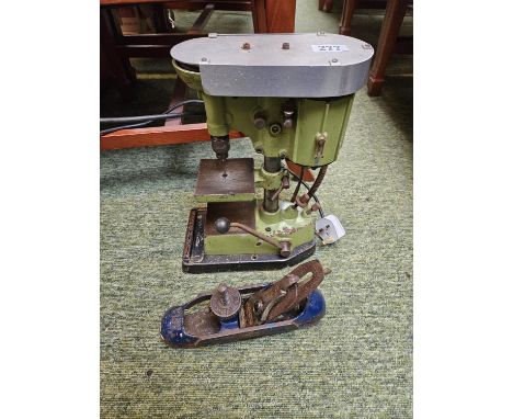Vintage Workshop Pillar Drill &amp; a Record No. 020 Plane 