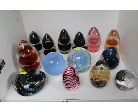 Collection of assorted Glass Paperweights to include Caithness, Wedgwood etc 