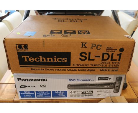 Technics SL-DL1 Turntable and a Panasonic DMR-EX79 DVD Recorder 