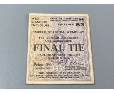 Empire Stadium, Wembley FA Cup Final football ticket, dated May 7th 1955, the match was contested between Newcastle United &a