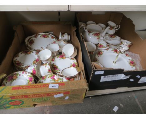 Royal Albert Old Country Roses - approx 47 pieces including cake stand and teapot 
