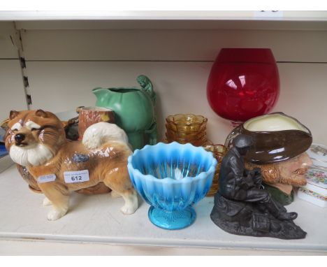 Collectables including Sylvac pixie jug and vaseline glass 