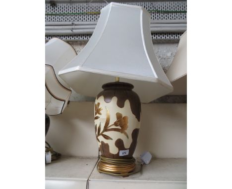 Modern gold and brown table lamp 