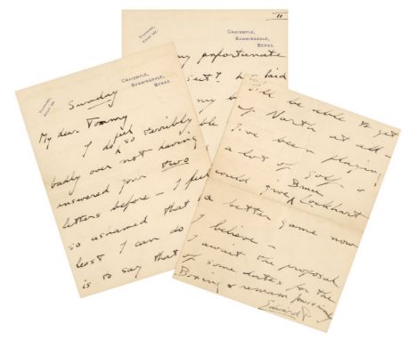 * Edward VIII (1894-1972). King of the United Kingdom, January to December 1936. Autograph Letter Signed, ’Edward P.’, as Pri
