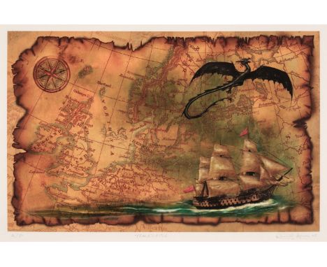 Novik (Naomi) Harman (Dominic). Temeraire Artist's Proof, 2005, signed by the illustrator to margin, 440 X 290mm, together wi