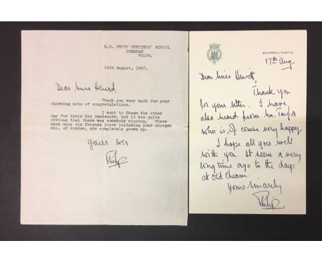 * Prince Philip (1921-2021). Duke of Edinburgh, husband and consort of Queen Elizabeth II. Typed Letter Signed, 'Philip', R.N