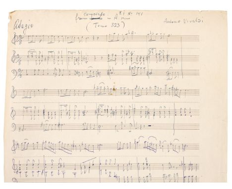 * Milstein (Nathan, 1903-1992). Russian-American violinist. Important collection of autograph manuscripts, autograph letters,