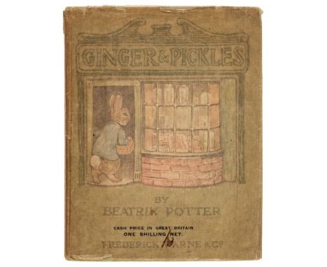 Potter (Beatrix). Ginger and Pickles, 1st edition, London: Warne, 1909, first or second printing, colour frontispiece, 9 full