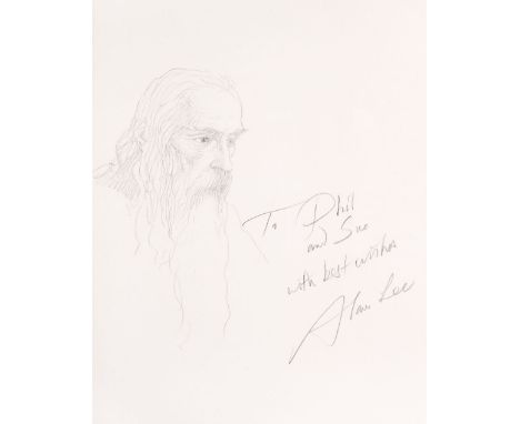 Lee (Alan). The Lord of the Rings Sketchbook, 1st edition, presentation copy signed by the author with original sketch, Londo