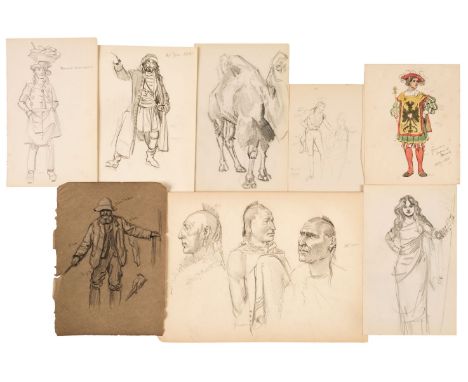 * Brock (Henry Matthew, 1875-1960). A large collection of original drawings and sketches, approximately 180 pencil drawings o