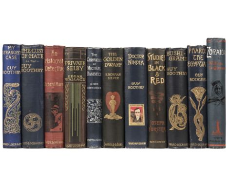 Boothby (Guy). The Lust of Hate, 1st edition, London: Ward, Lock &amp; Co., 1898, illustrations by Stanley L. Wood, 12 pp. ad