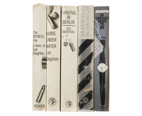 Deighton (Len). The Ipcress File, 1962; Horse Under Water, 1963; Funeral in Berlin, 1964; Billion-Dollar Brain, 1966; An Expe