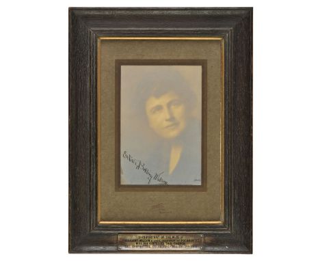 * Wilson (Edith Bolling, 1872-1961). Signed head-and-shoulders photographic portrait by Arnold Genthe, circa 1918, gelatin si