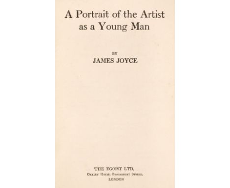 Joyce (James). A Portrait of the Artist as a Young Man, 1st UK edition, London: The Egoist Ltd, [1917], a few minor spots, pr