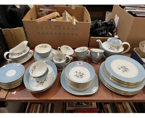 A Royal Doulton Rose Elegans pattern dinner and tea service comprising 53 pieces.