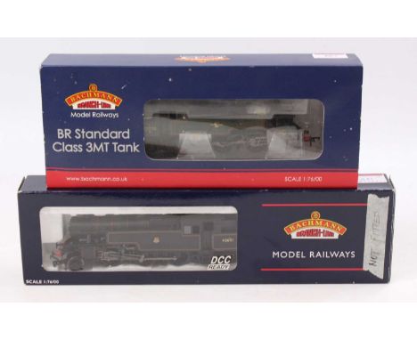 Two Bachmann Branch-Line locos: 32-878 Fairburn 2-6-4 tank 42681 BR lined black, early crest (E) (BE); 31-976A BR standard cl