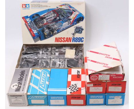 Various boxed as issued 1/43 scale white metal and resin high speed racing car kits to include; marsh models thundersport MM2