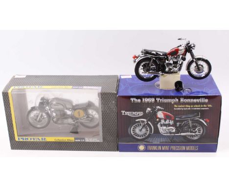 Franklin Mint 1/10 Triumph Bonneville 1969 In the Original Polysterene packed box (Seat Could benefit from cleaning otherwise