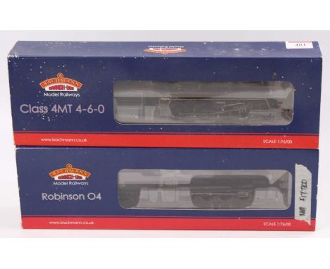 Two Bachmann Branch-Line locos &amp; tenders: 31-117DC Standard class 4MT 75074 4-6-0 BR lined black early emblem; with 31-00