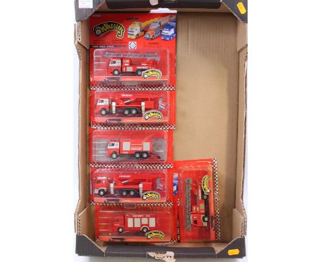 One tray containing a quantity of Kentoys 1/72 scale plastic emergency service vehicles, to include a No. 1850 Mercedes Fire 