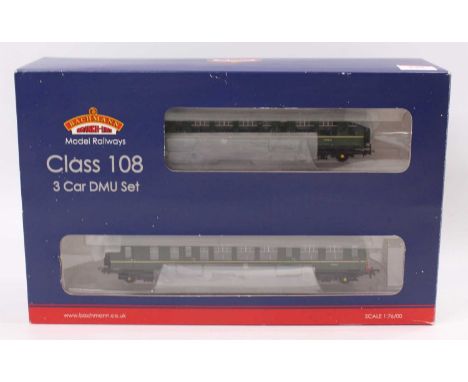 Bachmann Branch-Line 32-911A class 108 three car DMU BR green, vehicles nos: E50644; E59388 &amp; E50622 (M) (BE) with a few 