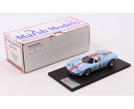 A Marsh Models 1/43 scale factory hand-built model of an MM250 MN6 Mirage M1 Nurburgring 1967 race car, as driven by Ickx/Atw