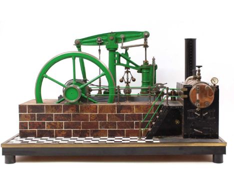 A very well engineered live steam stationary steam plant comprising of Stuart Turner Babcock boiler with sight glass, steam g