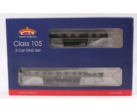 Bachmann Branch-Lines 31-326 class 105 two car DMU BR green, vehicle nos: E51254 &amp; E56412.  8DCC with a hand written ‘fit