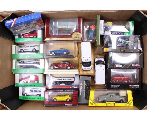 One tray containing a quantity of mixed modern issue diecast to include Corgi Detail Cars, Onyx, Eligor, and others, specific