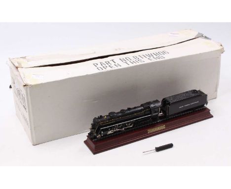 Precision Models, New York Hudson, black 4-6-4 loco &amp; 12-wheel tender with working headlight, with track display and serv