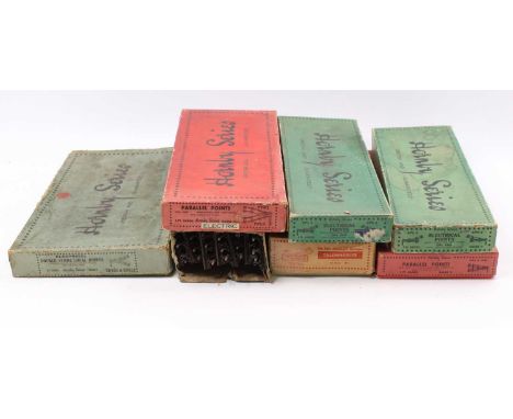 Large tray containing boxed Hornby points: One each EDSR2 &amp; EDSL2 electric double symmetrical, (G) (BF-G); two each solid