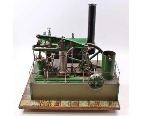 A very well engineered stationary steam plant, built by LJ Evans in 1981, comprising of large Stuart Turner Babcock boiler wi