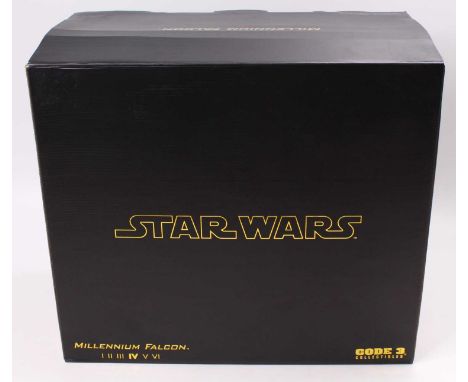 A Code Three Collectibles limited edition 1/80 scale model of the Star Wars Millennium Falcon, housed in the original box wit