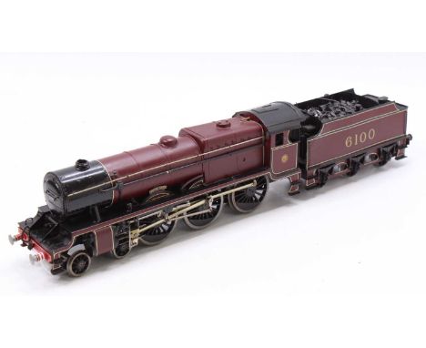 Unidentified make, probably kit built, 4-6-0 loco &amp; tender ‘Royal Scot’ No.6100, LMS maroon, crest on cab-sides, 6100 on 