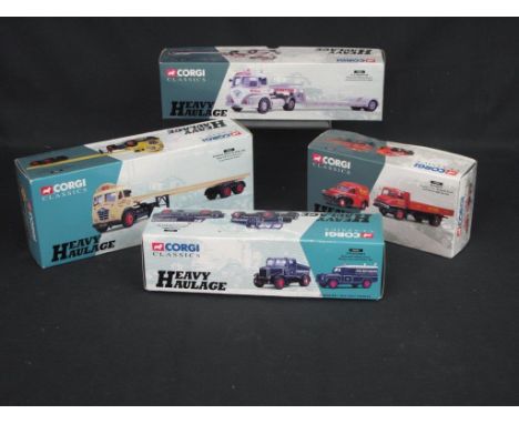 Four Corgi Classics heavy haulage diecast scale models to include 12801 Edward Beck and Son Limited Foden FG articulated and 